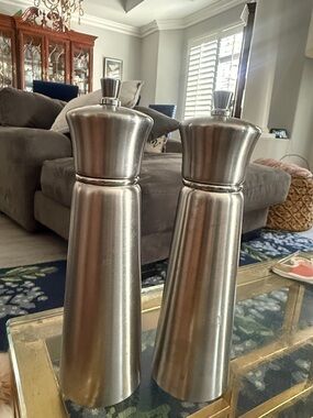 Cole & Mason Stainless Steel Salt & Pepper Mills - Sleek Brushed Finish